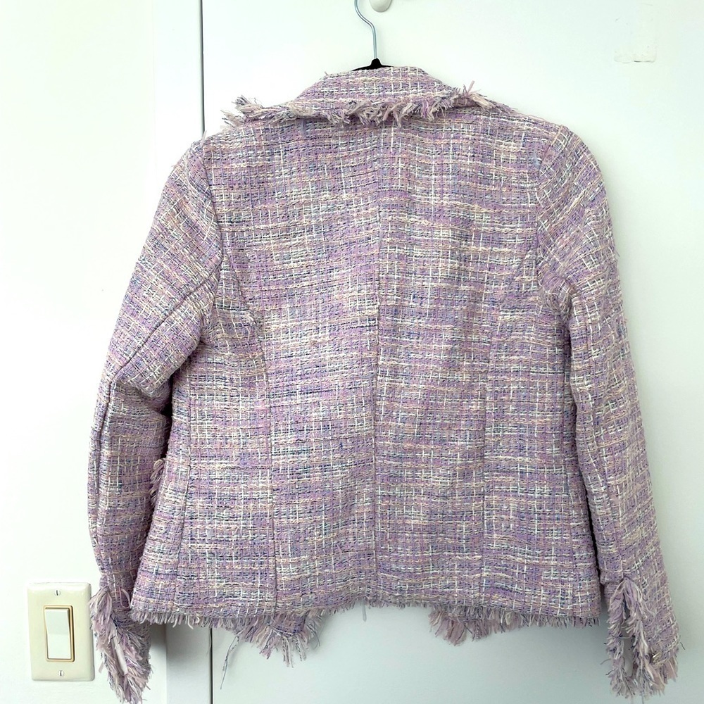 Light purple lavender tweed jacket NWOT - Picture 2 of 4
